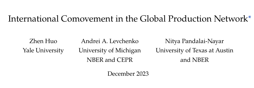 Recently published in REStud, ``International Comovement in the Global Production Network'', from Huo, Levchenko and @nityanayar: restud.com/international-…