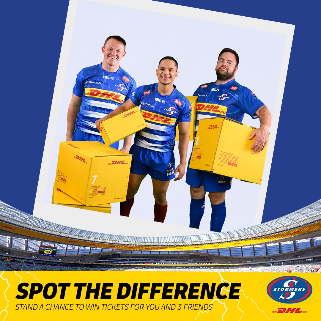 Tell us the 5 differences between these pics and you could WIN tickets for you and 3 friends to watch @THESTORMERS play their next @ChampionsCup match against @staderochelais at DHL Stadium on Saturday, 6 April. #SpotTheDifference #DHLDelivers #IAmAStormer