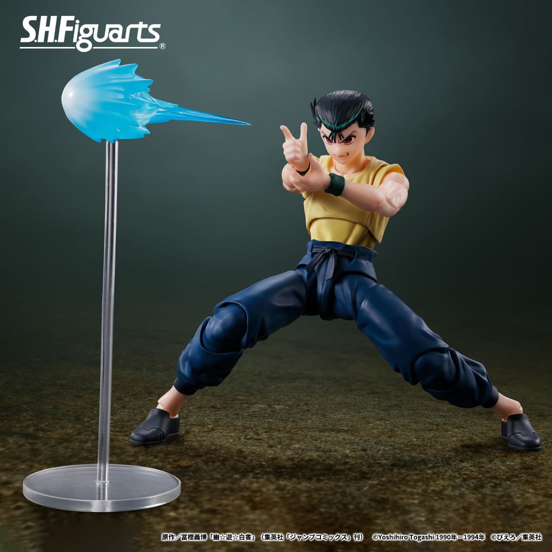 YUSUKE URAMESHI from 'Yu Yu Hakusho' is coming to S.H.Figuarts! Includes multiple effects to recreate his signature move, the Rei Gan! Pu is also included so you can display Yusuke in playful poses too! More info soon! #yusukeurameshi #yuyuhakusho #shfiguarts #tamashiinations