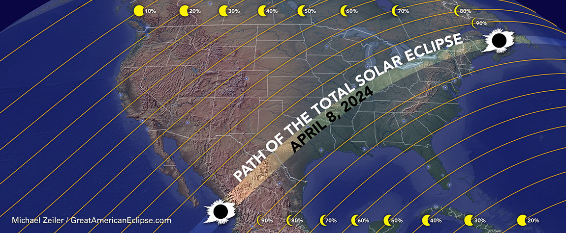 TODAY'S THE DAY! We're crossing our fingers and hoping for clear skies in the path of totality. Where will you be for the Great North American #Eclipse eclipse.aas.org/eclipse-americ… #GAM2024 #ExploreAstronomy #Eclipse2024