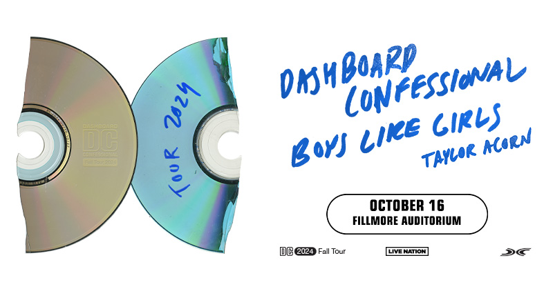 Just Announced 🖤 @dashboardmusic with @BoysLikeGirIs + Taylor Acorn on 10/16! 🎫 Presale | Tomorrow | 10am | Code: RIFF 🎫 On Sale | This Friday | 10am 👉 livemu.sc/3xmKqbe
