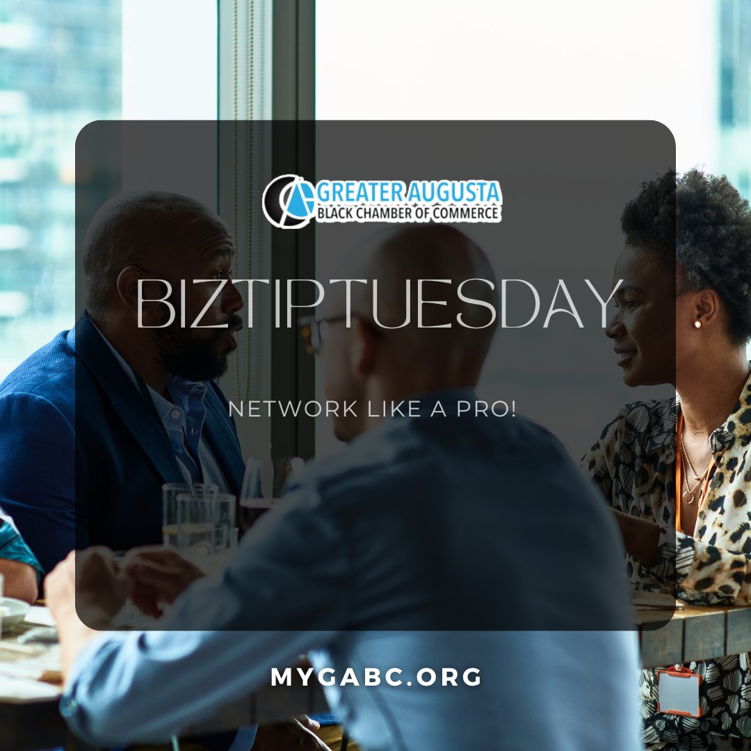 mygabc's tweet image. #SmallBiztip: Take full advantage of networking events. Building strong relationships can lead to new opportunities, partnerships, and growth. Remember, your network is your net worth! 

#NetworkingSuccess #BlackChamberOfCommerce