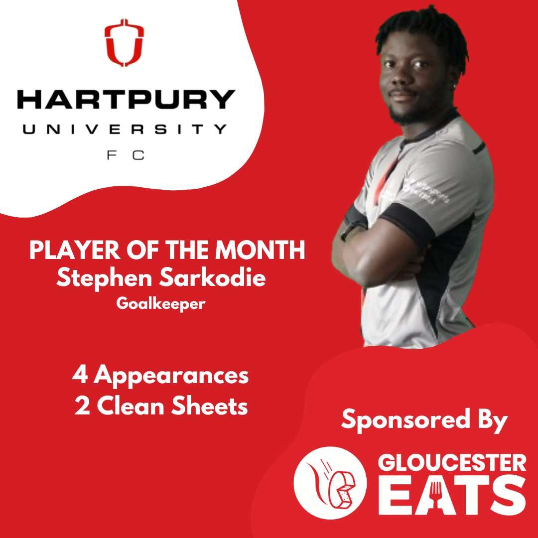 Hartpury University FC (@hartpuryunifc) on Twitter photo ⭐️PLAYER OF THE MONTH⭐️
Congratulations to <a href="/sarks16/">Stephen Sarkodie</a> who has won the <a href="/GloucesterEats/">Gloucester Eats</a> Hartpury University FC Player of the Month for March.
Steve was in great form last month making key saves at key times!!
#ProudtoBelong #Acorns ⭐️PLAYER OF THE MONTH⭐️
Congratulations to <a href="/sarks16/">Stephen Sarkodie</a> who has won the <a href="/GloucesterEats/">Gloucester Eats</a> Hartpury University FC Player of the Month for March.
Steve was in great form last month making key saves at key times!!
#ProudtoBelong #Acorns