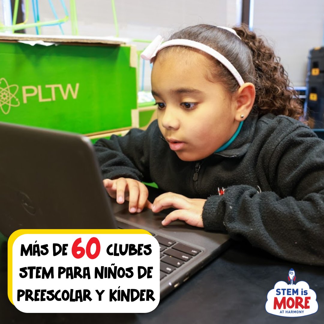Our students are engaged in STEM as early as Pre-K and Kindergarten. We have over 60 STEM clubs catering to our Pre-K and Kinder students across our Harmony schools in Texas. 📞Contact your campus to see what STEM club they have available for your early learner! #StemIsMore