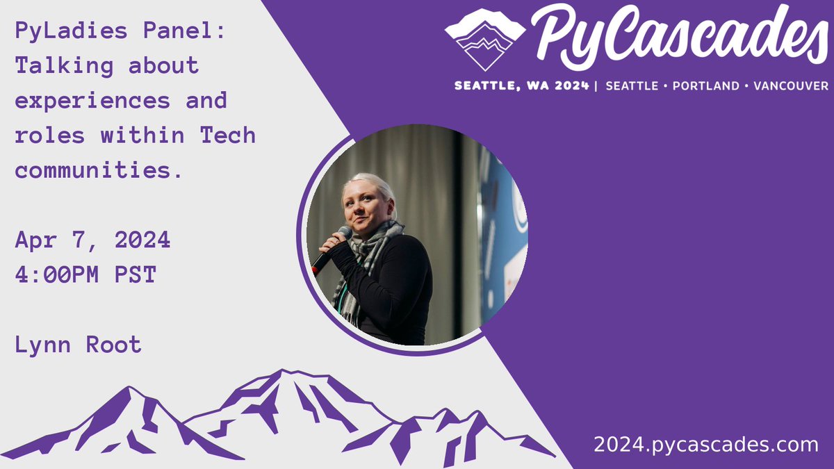 🌟 We're excited to introduce Lynn Root as one of the esteemed panelists joining us for the PyLadies panel at #PyCascades 2024! 🎉🐍 Don't miss the chance to hear from Lynn and other inspiring women in tech! 🌐 2024.pycascades.com #PyLadies🐍💻✨