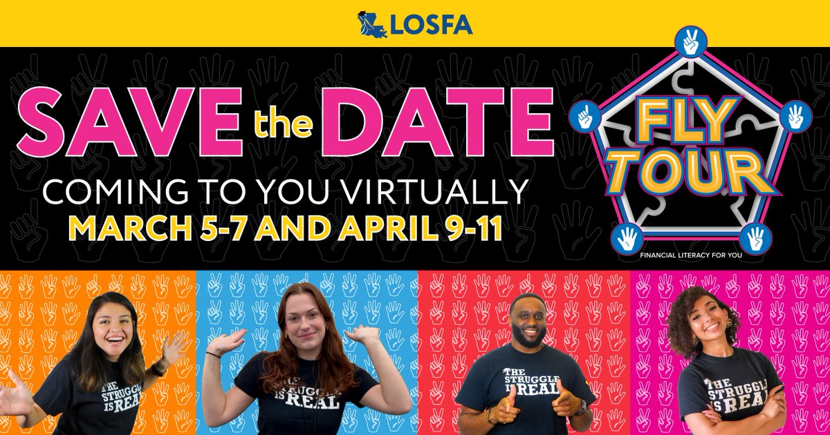 The Spring 2024 F.L.Y. Tour is here, and there's still time to register! Don't miss this chance to hang out with your advocates and reps from colleges across the state! Talk to your high school counselors and get registered now! #TakeFLYght