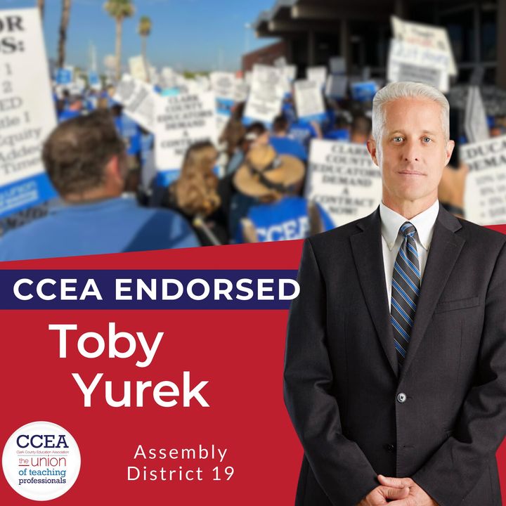 tobyyureknv's tweet photo. Honored to be endorsed by @CCEANV! Working on AB175 with @sbilbray was a milestone in enhancing the CCSD School Board with appointed trustees who've brought fresh perspectives. Looking forward to empowering them further. Thank you, CCEA! #EducationForward #AB175 https://t.co/RP0s1f4Cg1