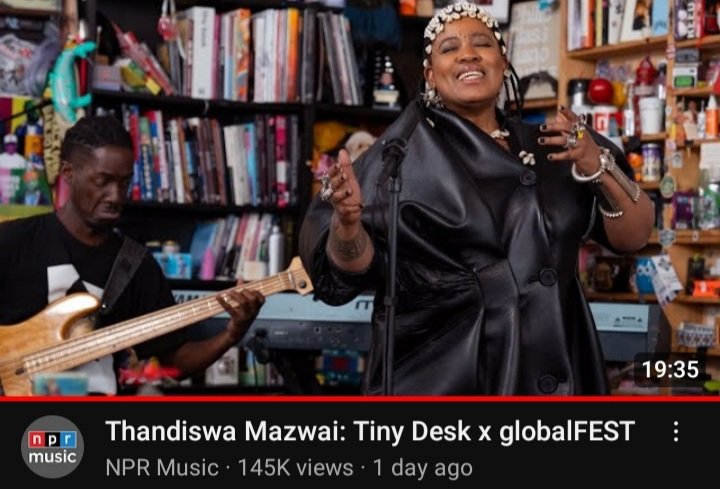 This is food for the soul, I love seeing South African artists on international stage.
#ThandiswaMazwai #tinydesk #nprmusic