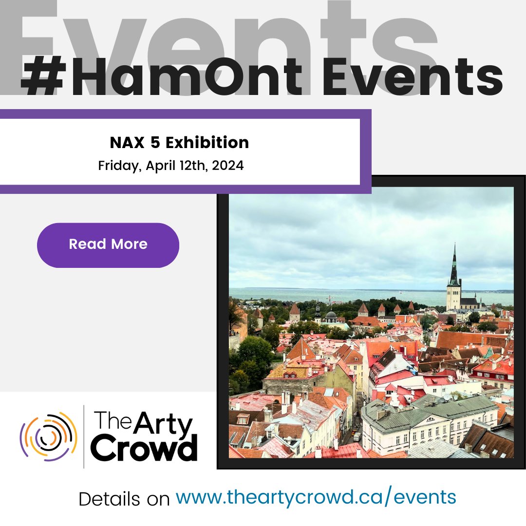 🔍 Discover Events across the Greater Hamilton Area by visiting The Arty Crowd! ⚫ Featured: NAX 5 Exhibition. Opening Reception at the Cotton Factory, April 12th, 2024, 5-9 PM. 🌐 Visit: theartycrowd.ca/events #HamOnt #HamArts #HamEvents #TheArtyCrowd