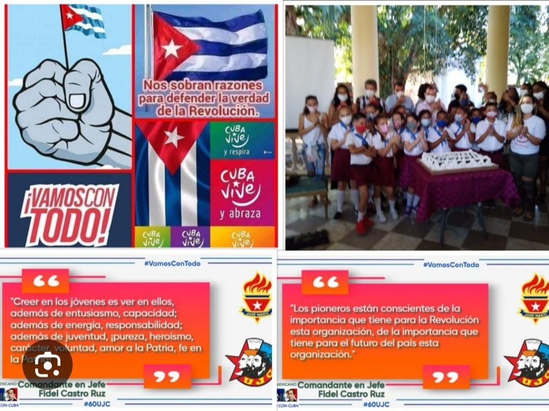 (…) Lo que les damos a los jóvenes es lo que el corazón de todo joven pide y necesita: algo por qué luchar, un camino decoroso en la vida. #CreaTuFelicidad🤎 #CubaPorLaVida 🤎@cubacooperaven🤎 @UJCdeCuba 🤎 @MINSAPCuba🤎 @DrYusleivy🤎 @japortalmiranda 🤎