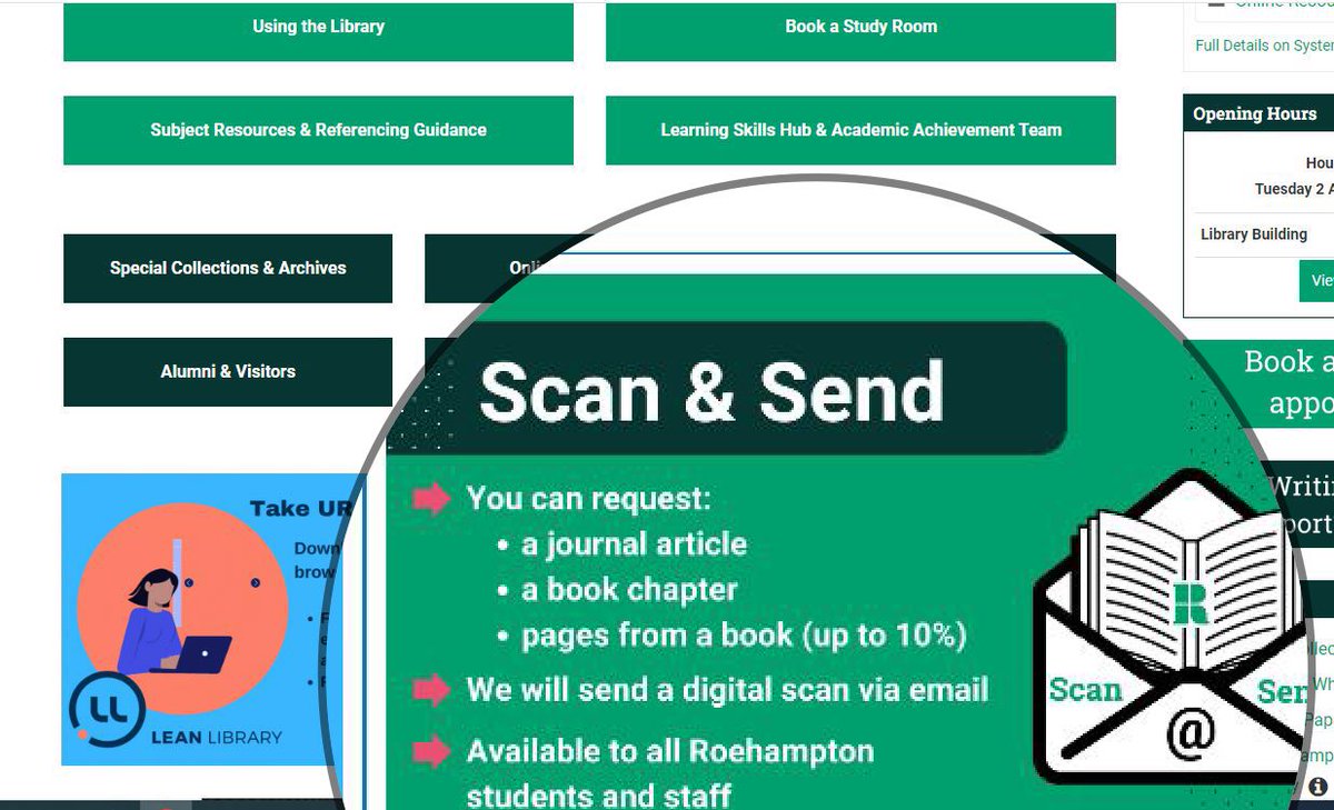 Working from home & need an article or chapter from one of the books onsite? 🐣 Top tip 2: Use our Scan and Send service! ➡️ Up to 5 requests per month ➡️ We can email 1 chapter or article, or up to 10% of the book to you Full details & request forms: library.roehampton.ac.uk/usingthelibrar…