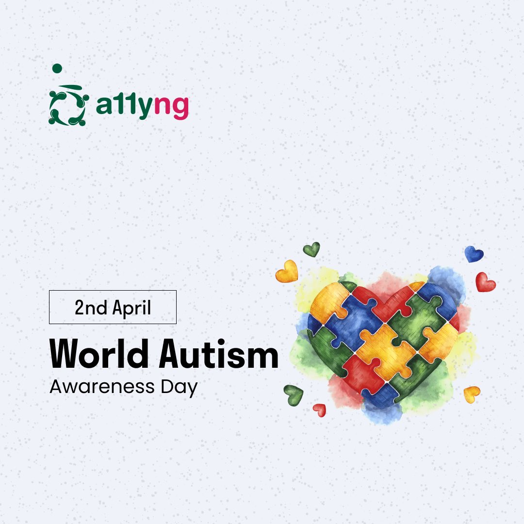 It's World Autism Day and we are ‘empowering autistic voices’. We celebrate and support people living with autism. 
#accessibilitynigeria #accessibilitymatters
