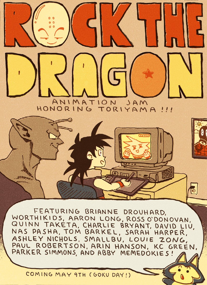 'Rock The Dragon - Animation Jam' is coming on May 9 for Goku Day. An animated tribute to Akira Toriyama (& Dragon Ball Z theme song) by around twenty artists. Stay tuned! >> catsuka.com/news/2024-04-0…