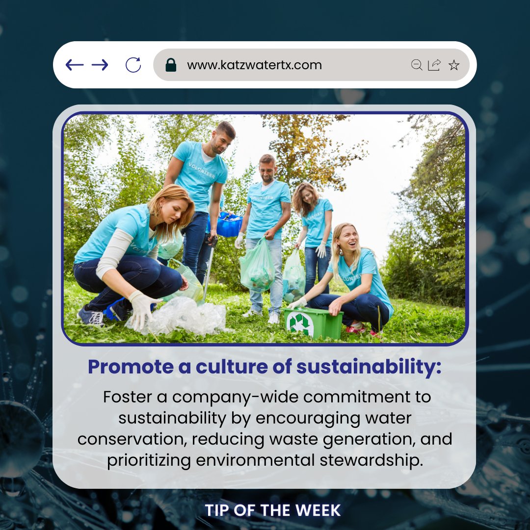 It's more than a mindset – it's a movement!
Foster a culture of sustainability within your organization and make a lasting impact on the environment.

#SustainabilityCulture #GreenInitiatives #PositiveChange #katzwatertechnologies