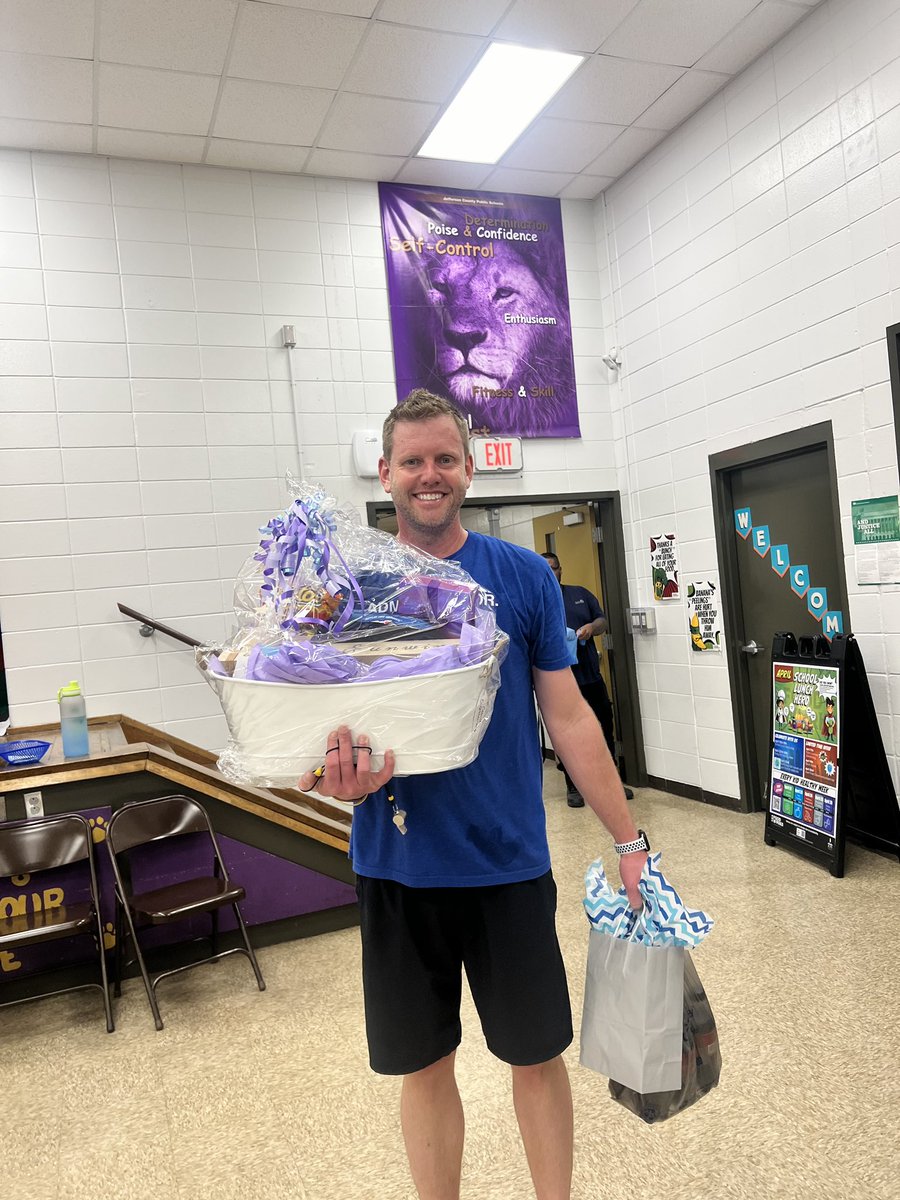 It is Assistant Principal Week and we are celebrating our amazing AP, Mr. Taylor! On Friday, after the staff vs students basketball games, we surprised Mr. Taylor with a basket full of goodies and gifts. #AssistantPrincipalsWeek #AISuccess