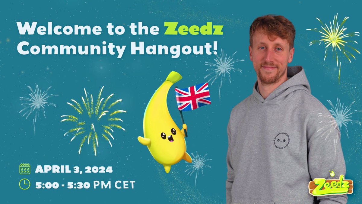 📣 Join us for tomorrow's Community Hangout 🌟 Have questions or topics you're itching to discuss? Drop them in our Discord's topics channel. Let's connect, share, and dive deep into the world of Zeedz. #ZeedzCommunity #HangoutReminder