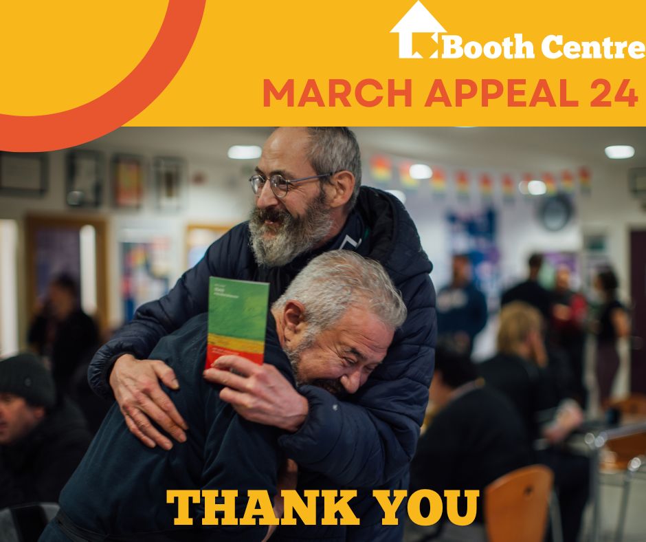 Thank you all for your support, generosity, and commitment to the Booth Centre. With your help, so many more people will receive vital support from our loving community. THANK YOU #Thankyou #Manchester #BoothCentre #MarchAppeal #Community