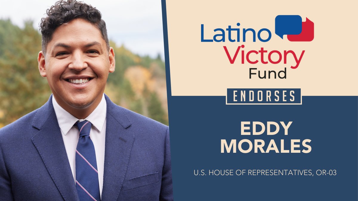 We are proud to endorse @eddymorales for Oregon’s 3rd Congressional District. A dedicated and effective organizer, Eddy has fought for fair wages for farm workers, immigrant rights, reproductive freedom, and voter rights – all key issues that impact the Latino community.