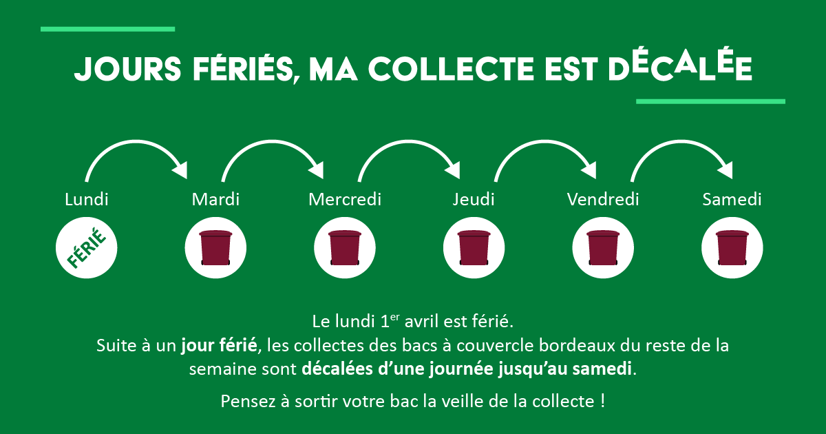 ⚠️La collecte des déchets ménagers (poubelle à couvercle bordeaux) est décalée d'une journée : elle aura lieu à #Craon jeudi (bac à sortir la veille au soir).
-- via @PaysdeCraon --