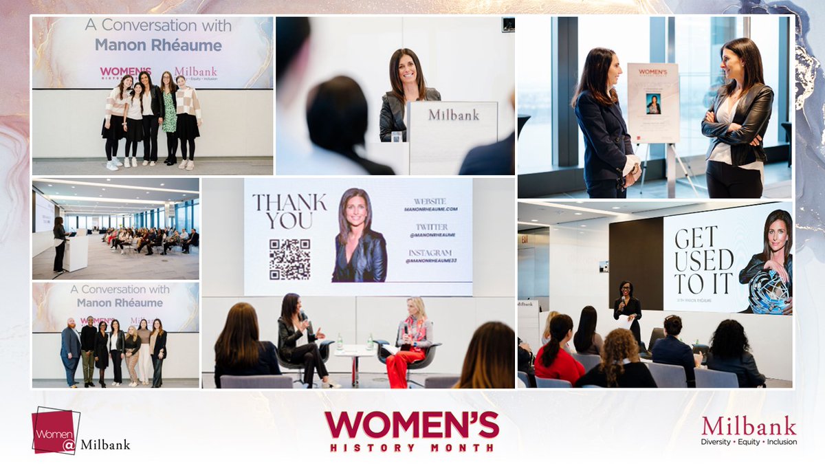 Last week, in celebration of Women's History Month, we hosted Manon Rhéaume, the 1st &amp; only woman to play in a National Hockey League game. Manon shared her career path &amp; how she become a pioneer in hockey. Thank you, Manon, for sharing your wisdom &amp; your lessons on perseverance!