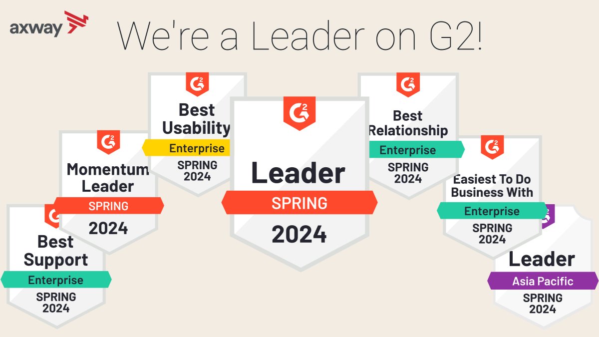 Axway is a Leader in @G2dotcom's Spring 2024 Reports for all our main product lines! With badges ranging from “Momentum Leader” to “Best Relationship,” we’re grateful for our customers and the things they’re achieving around the world. Read more: blog.axway.com/life-axway/cus…