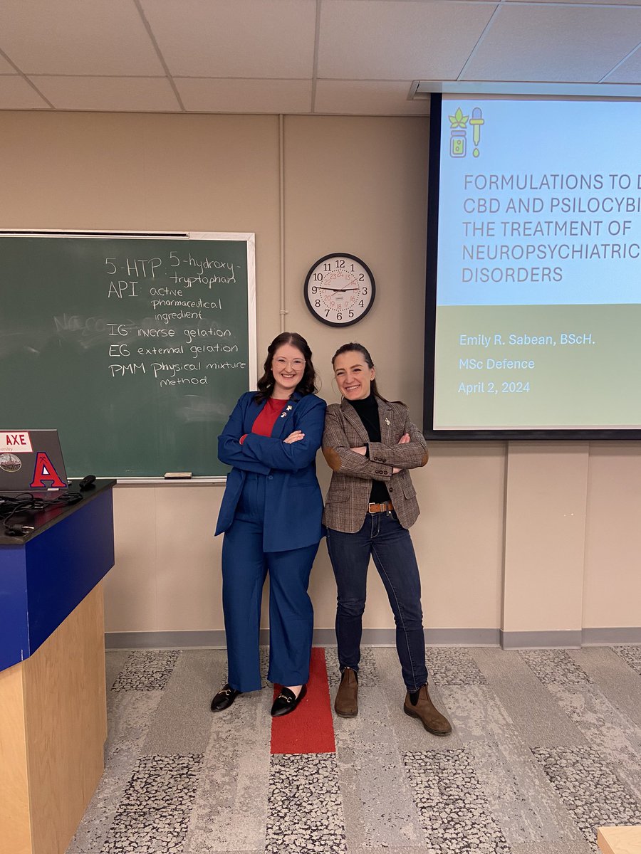 nicofaraone's tweet photo. Big congratulations to my MSc student @emsabean to have successfully defended her MSc thesis on psilocybin! I am so proud of you and how much you have accomplished in 2 years! Well done! @AcadiaChemistry @acadiaresearch https://t.co/G6rD9g9SLN