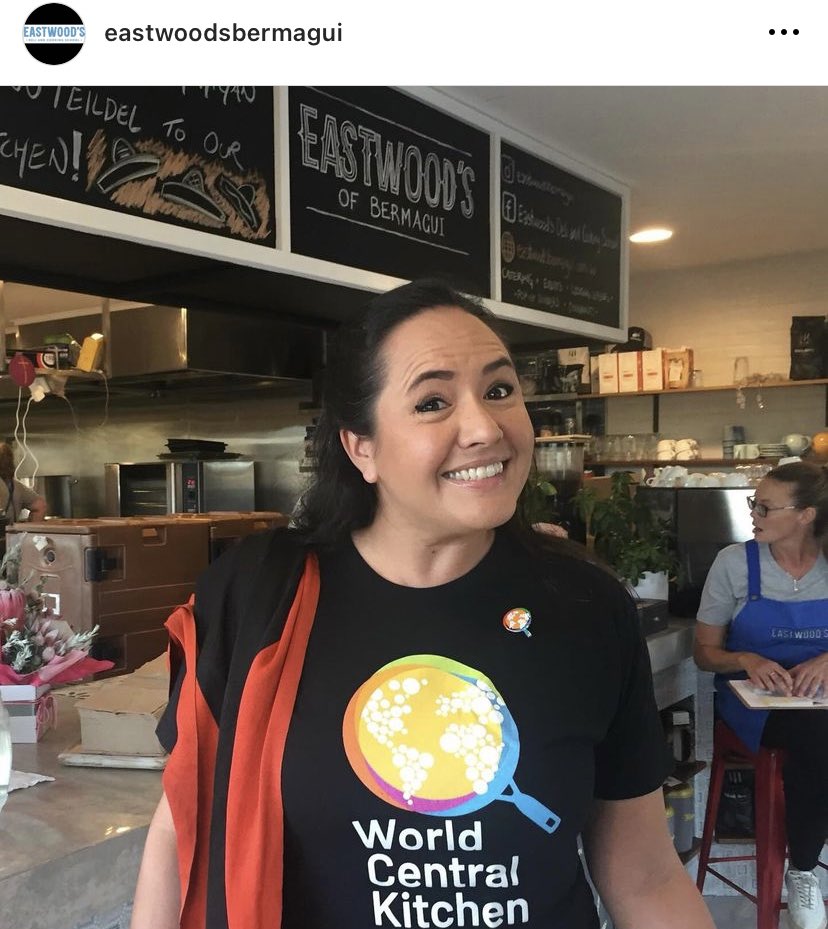 Zomi and the World Central Kitchen team turned up at Bermagui, NSW, during the Black Summer bushfires of 2020, preparing thousands of meals for firefighters and families who had lost everything.