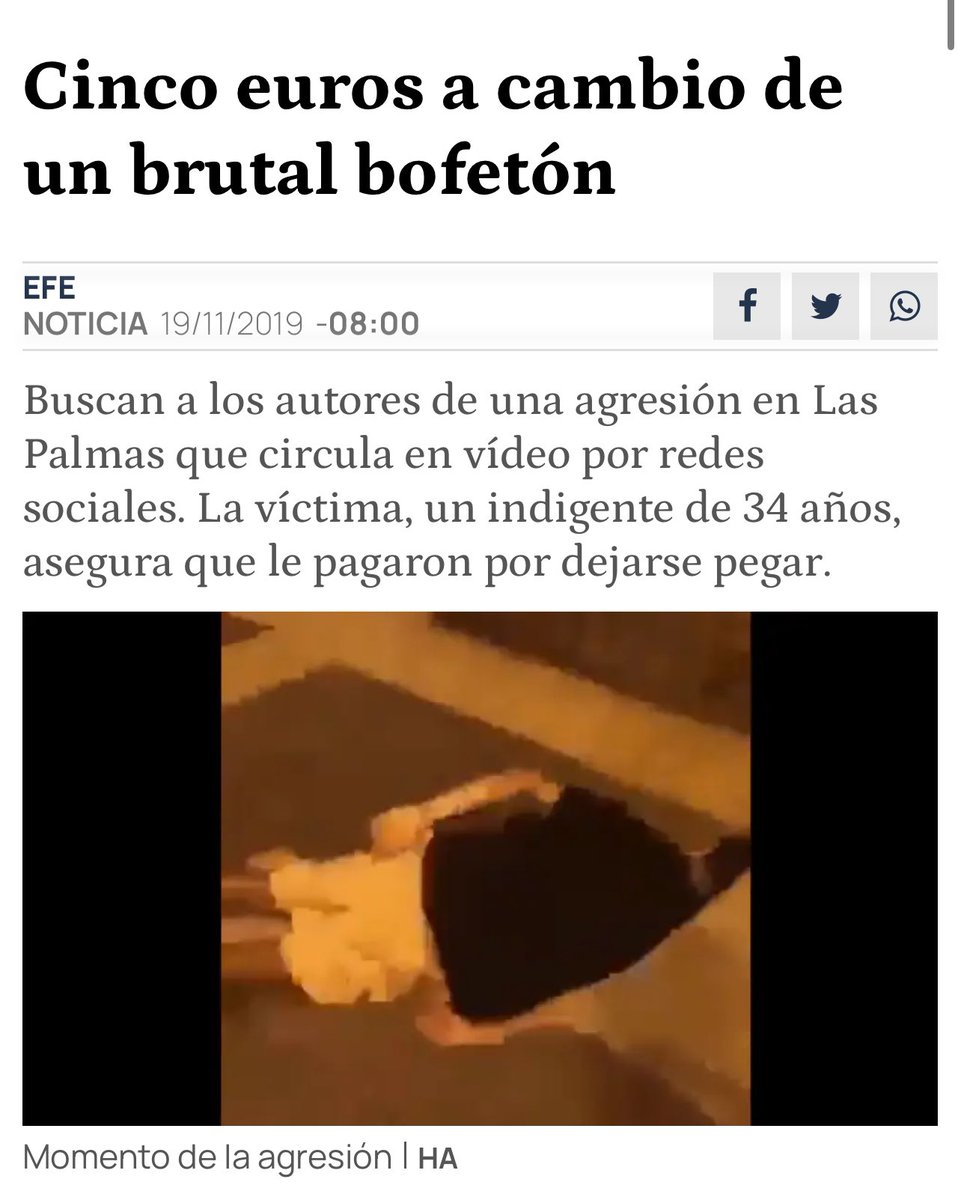 ¿Recordáis esta noticia? Yo recuerdo que a todos nos pareció despreciable que unos chavales pagasen a un indigente para poder pegarle y recuerdo que todo el mundo entendió la situación de necesidad de la víctima. Por lo que sea, con la prostitución no se ve.