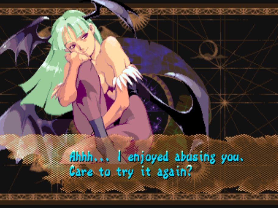 morrigan win quote in darkstalkers 3