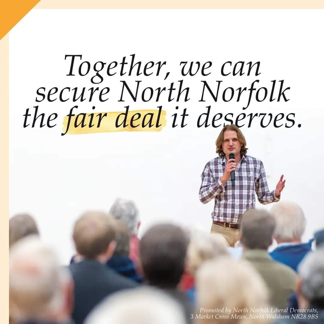 For too long, like many rural parts of Britain, North Norfolk has been receiving the raw end of the deal. Rural services are at breaking point and this isn't through bad luck or accident. This is because of years and years of unforgivable under-funding by the Conservatives. (1/2)