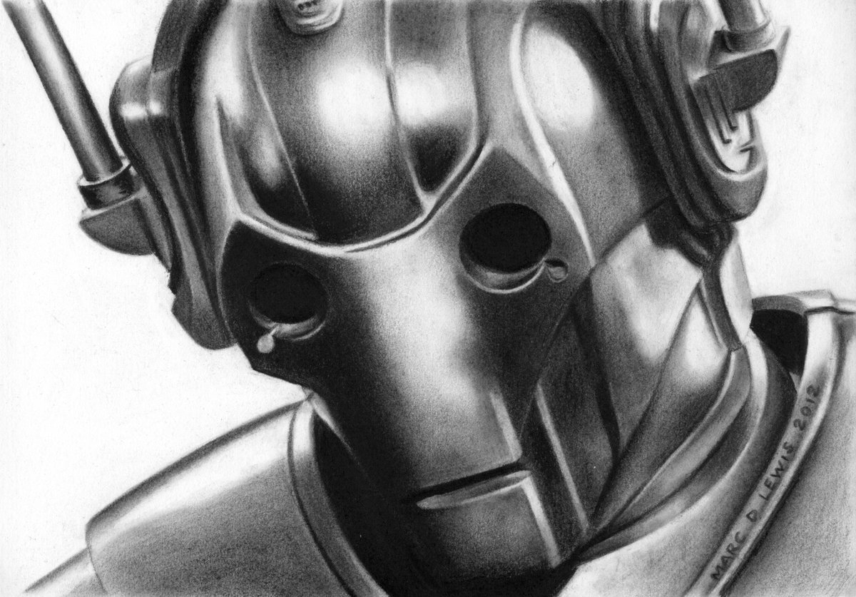 'We are Human point two. Every citizen will receive a free upgrade. You will become like us.' 🤖 #DoctorWho #DrWho #DoctorWhoFanArt #Cybermen #charcoal #drawing #illustration #art