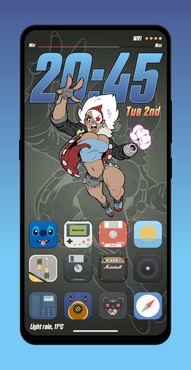 Tuesday shot. Klwp. #Etna icons by @Chris59_Design Icon overlay, @coburn67_94 Credits where due for the rest.