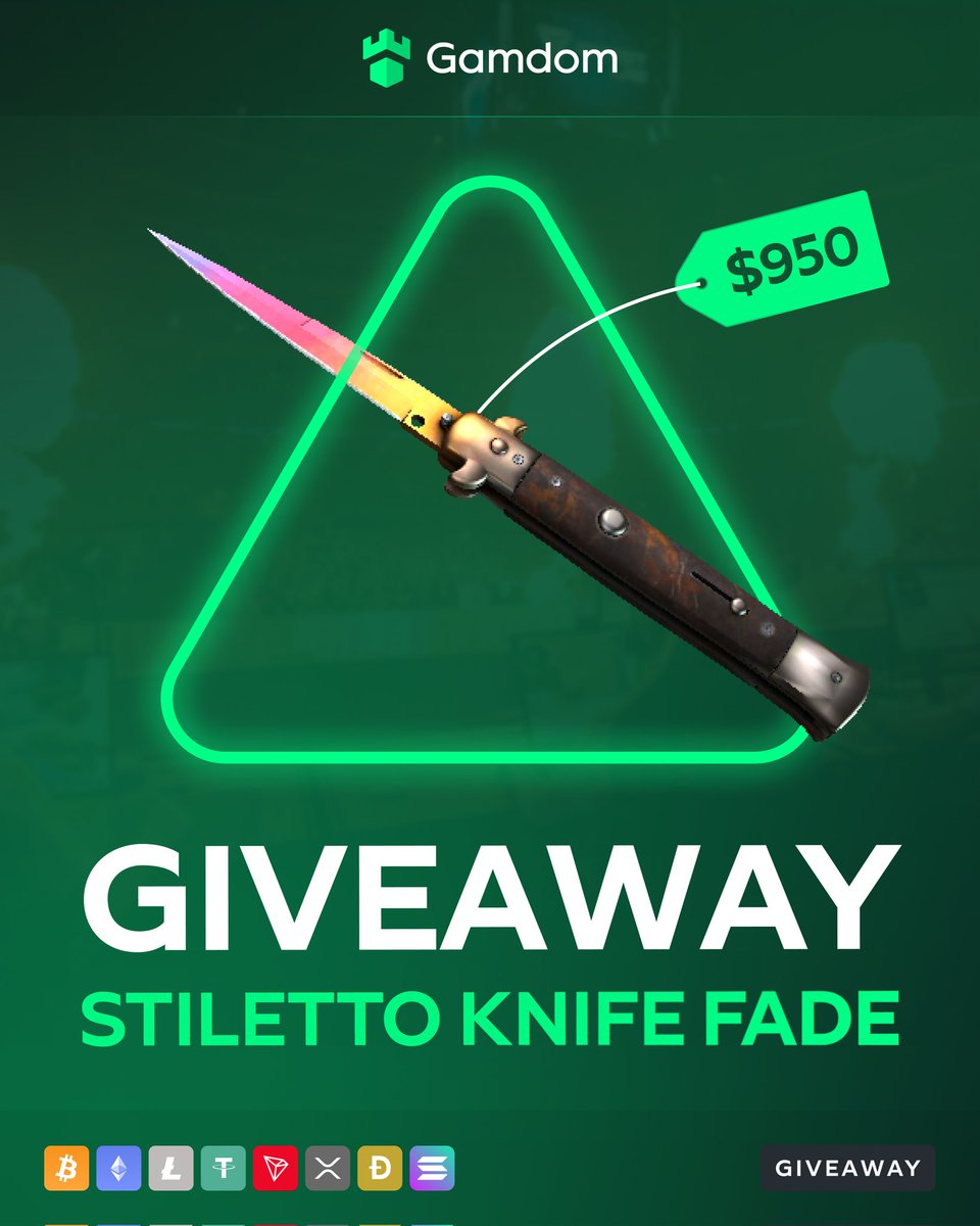 CSGOhistories's tweet image. 💚 950$ KNIFE GIVEAWAY 💚
 
💠Stiletto  Knife | Fade💠
 
How to enter : 
🔹️Follow @gamdom &amp; @CSGOhistories
🔹️ Like &amp; RT
 
1 Winner. Ends in a week