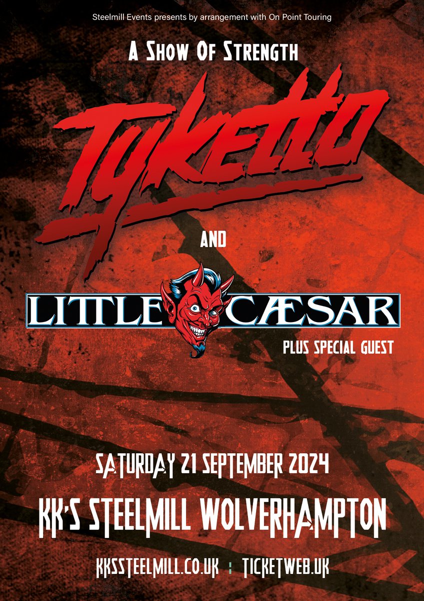 🚨 Gig News KKs 🚨 Melodic rocking legends @OfficialTyketto Bring the hits and more to @kks_steelmill #Wolves Saturday 21 September Pre sale Thursday 9am @PlanetRockRadio @Gigantic General sale Friday 9am kkssteelmill.co.uk #foreveryoung