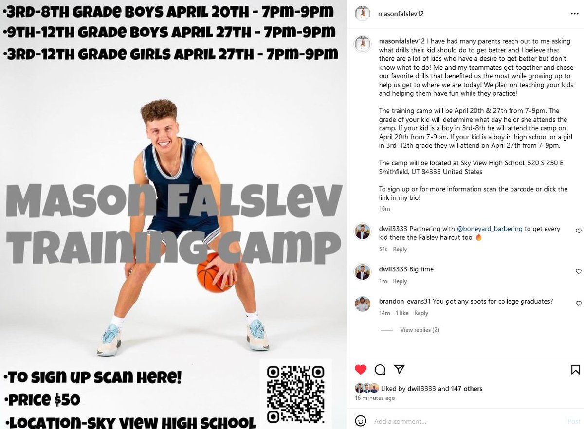 quirky801's tweet photo. for what it's worth, mason did just announce a basketball camp in smithfield

that maybe says something https://t.co/l0t9FTdiHf