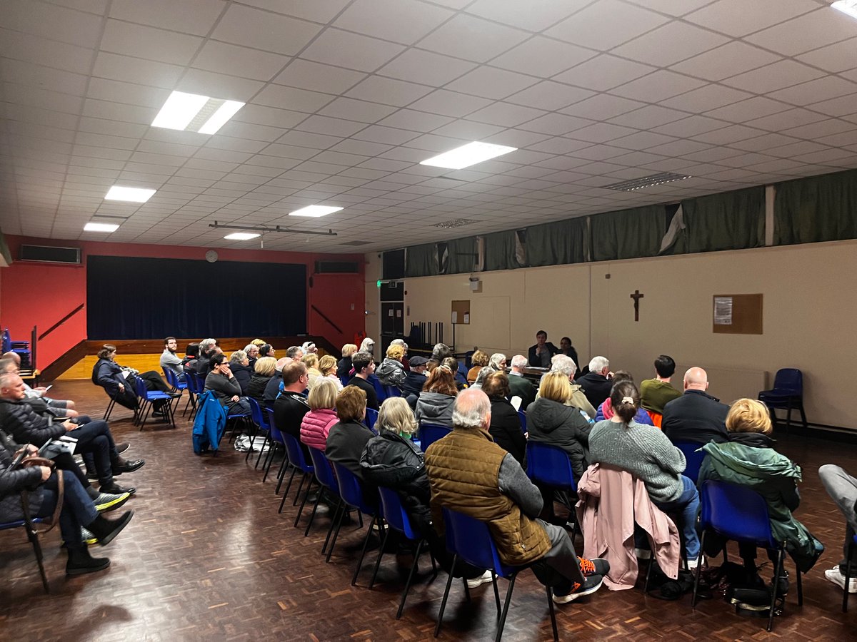 Great turnout for the public meeting held by FG reps @GeogheganCllr and @PunamRaneFG on the Future of Terenure Village