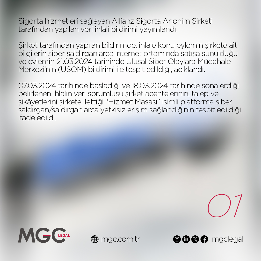 mgc_legal's tweet photo. Allianz Sigorta Tarafından Veri İhlali Bildiriminde Bulunuldu https://t.co/yGFwHEWGE5