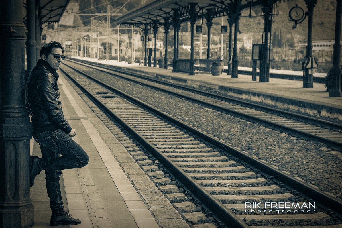 Waiting For A Train... For you train station and/or film buffs.. Any idea's on where this station is? Clue. It is NOT in the UK. 😎👍 @CanonUKandIE @neewerofficial #LiveForTheStory #EosMag #ShotOnCanon