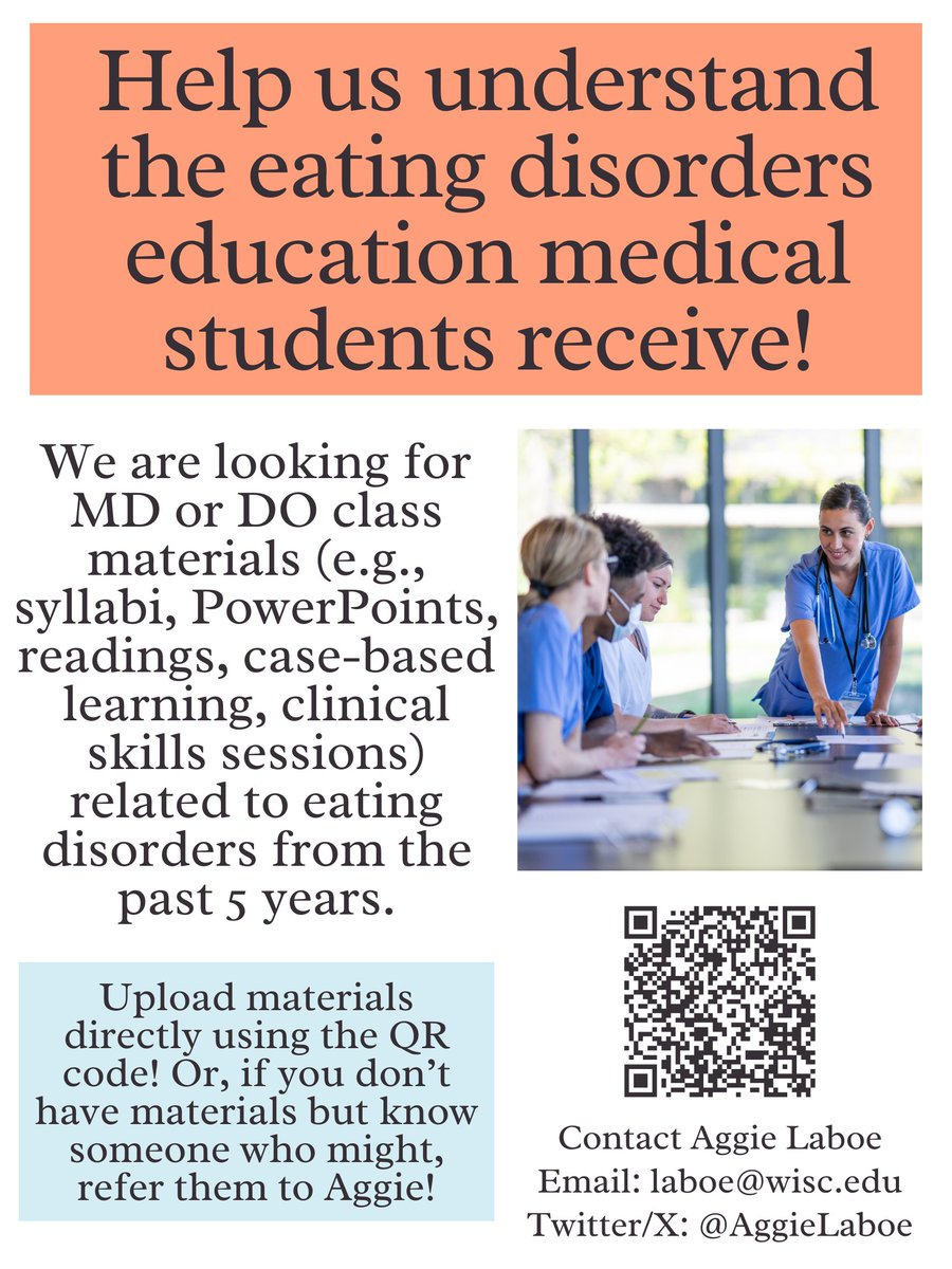 I, alongside an amazing team including @HeatherDavisPhD, @LaurenEPictor, & Erin Harrop, am conducting a content analysis of ED training materials for med students. Trying to represent as many schools as possible, so please RT / share with any med students/faculty you know! Tysm!!