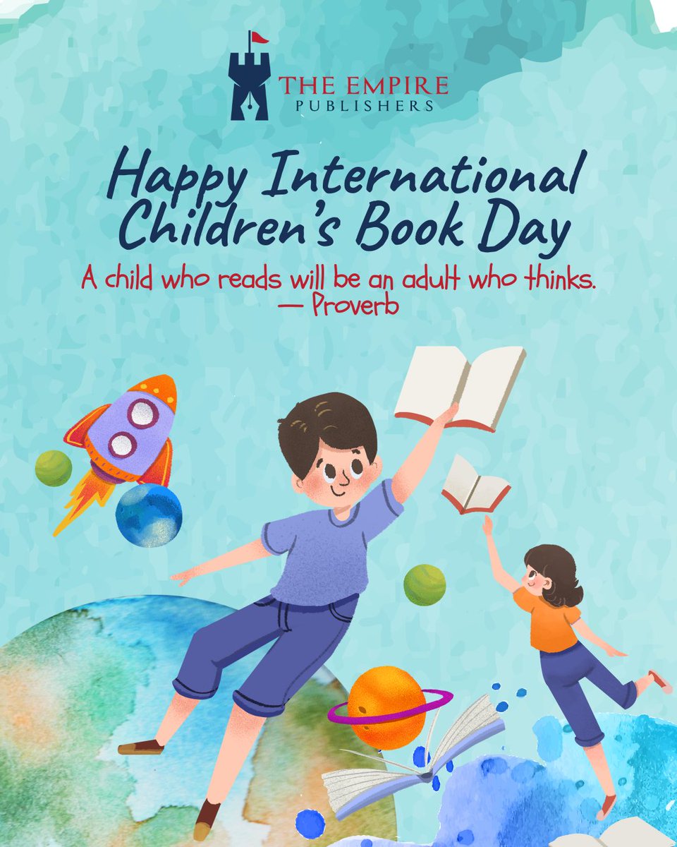 This #InternationalChildrensBookDay, encourage the little ones to pick a book 📘 and embark on a journey of imagination. ✨

Wish to have your own book? we can be your pen pals! ✒️

Book a Session Today ☎️ (844) 636-4576

#ICBD2024 #BookTwitter #TheEmpirePublishers