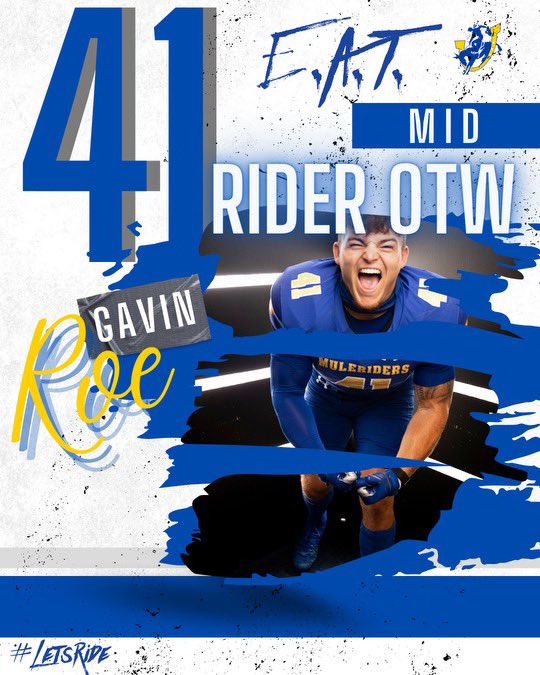 CoachBradSmiley's tweet photo. CONGRATS @gavinroej named @SAUFootball MID RIDER OF THE WEEK!!! #SHARKS 🦈 #318 🤙🏇 https://t.co/dJd8KLOjEC
