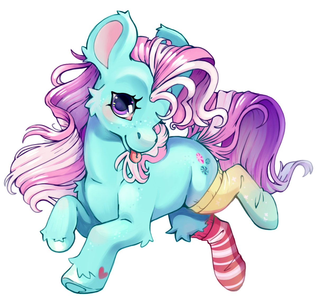 My April started with G3 and Minty is the best, so the sticker for this month is Minty ❤️🧦 Sock pony is best pony! If you want this sticker, check my ko-fi subscription: ko-fi.com/cutepencilcase…