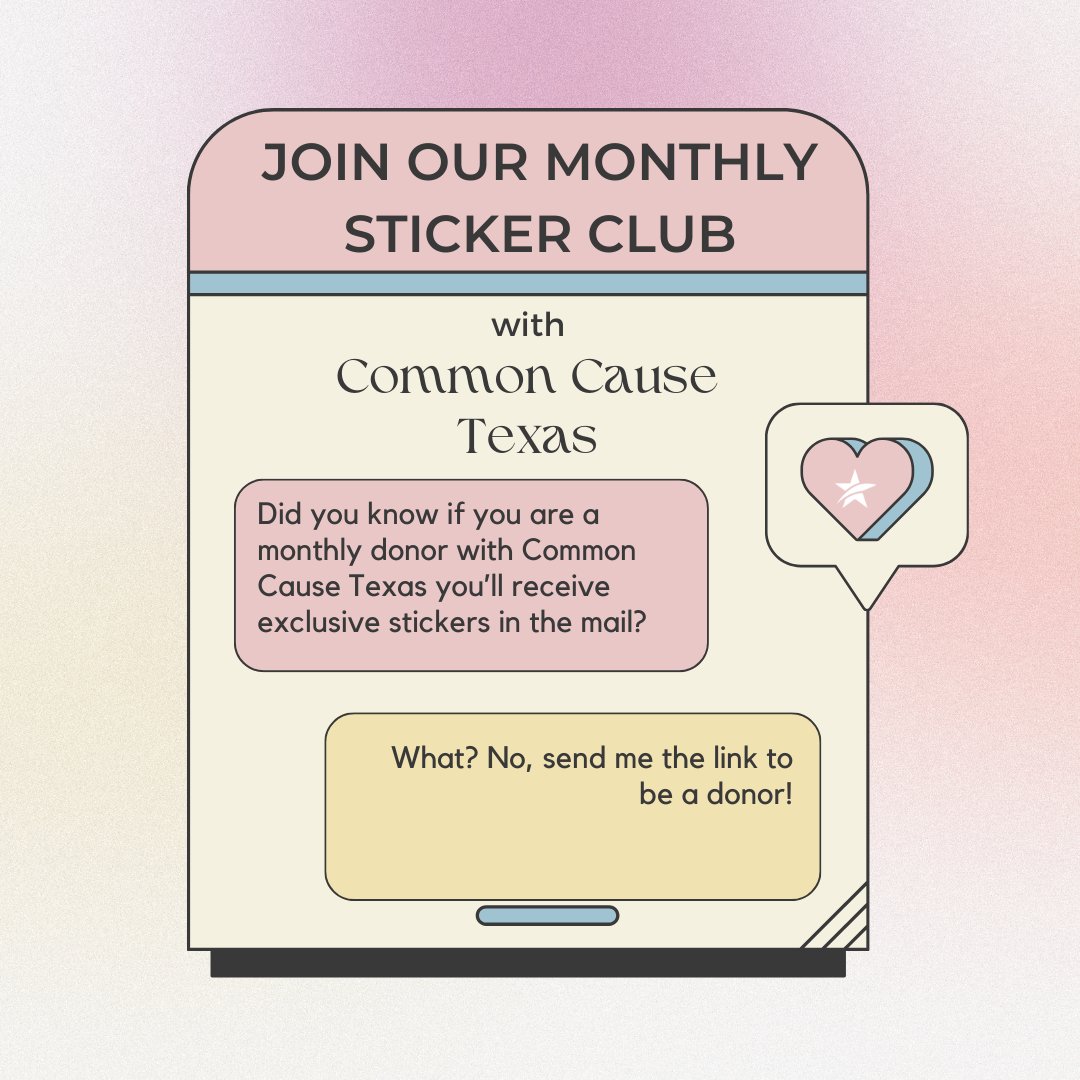 Join our monthly sticker club! 🌟 Every month we send our monthly donors exclusive stickers made by our extremely talented Communications Democracy Fellow 🤩 Want to join the club? Click here to donate & make sure to click 'Make This Recurring Monthly'✔️ : bit.ly/3vDG2nK