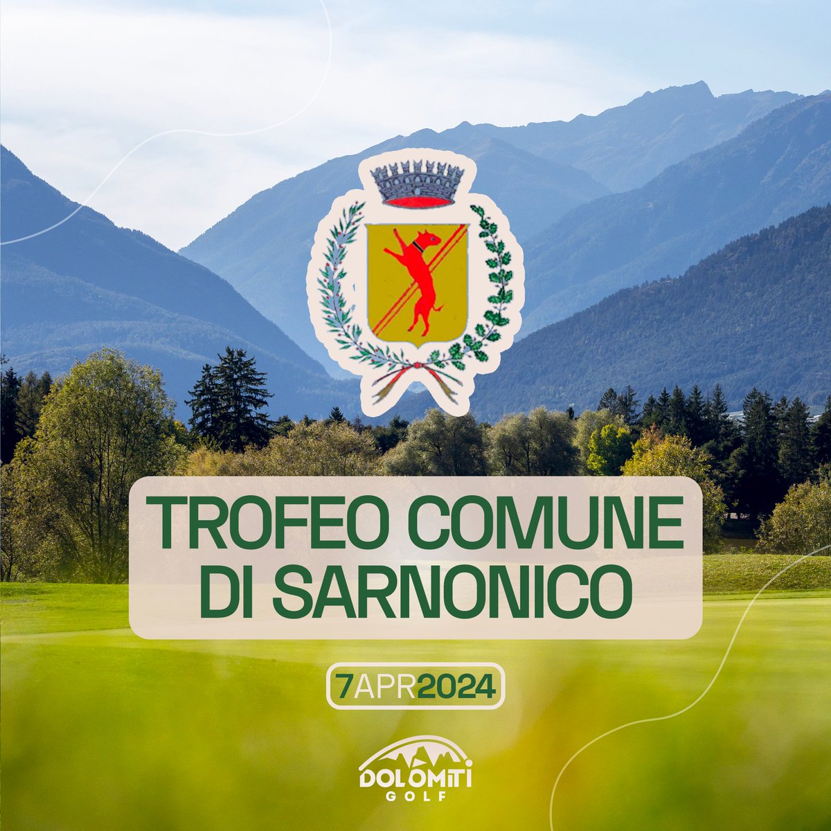 TROFEO COMUNE DI SARNONICO
Domenica 7 Aprile
Stlb. 3 Cat. 

CENA OFFERTA  

QUOTA TORNEO + GREEN FEE € 65

Info e prenotazioni allo 0463 832698 oppure a info@dolomitigolf.it
Vi aspettiamo numerosi!
.
.
.
#dolomitigolf #comunedisarnonico