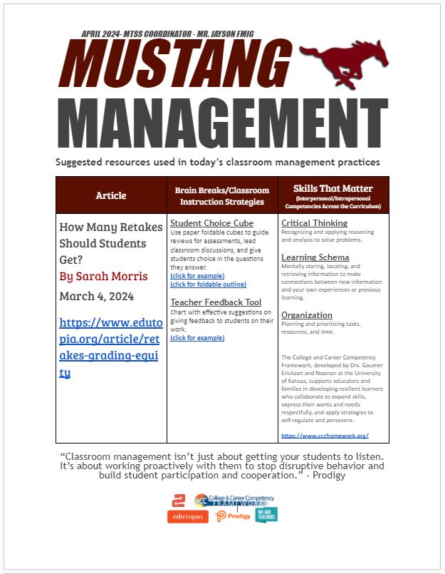 April edition of Mustang Management <a href="/LMS_Mustangs/">Lakewood Middle</a> <a href="/USD305/">SalinaPublicSchools</a>