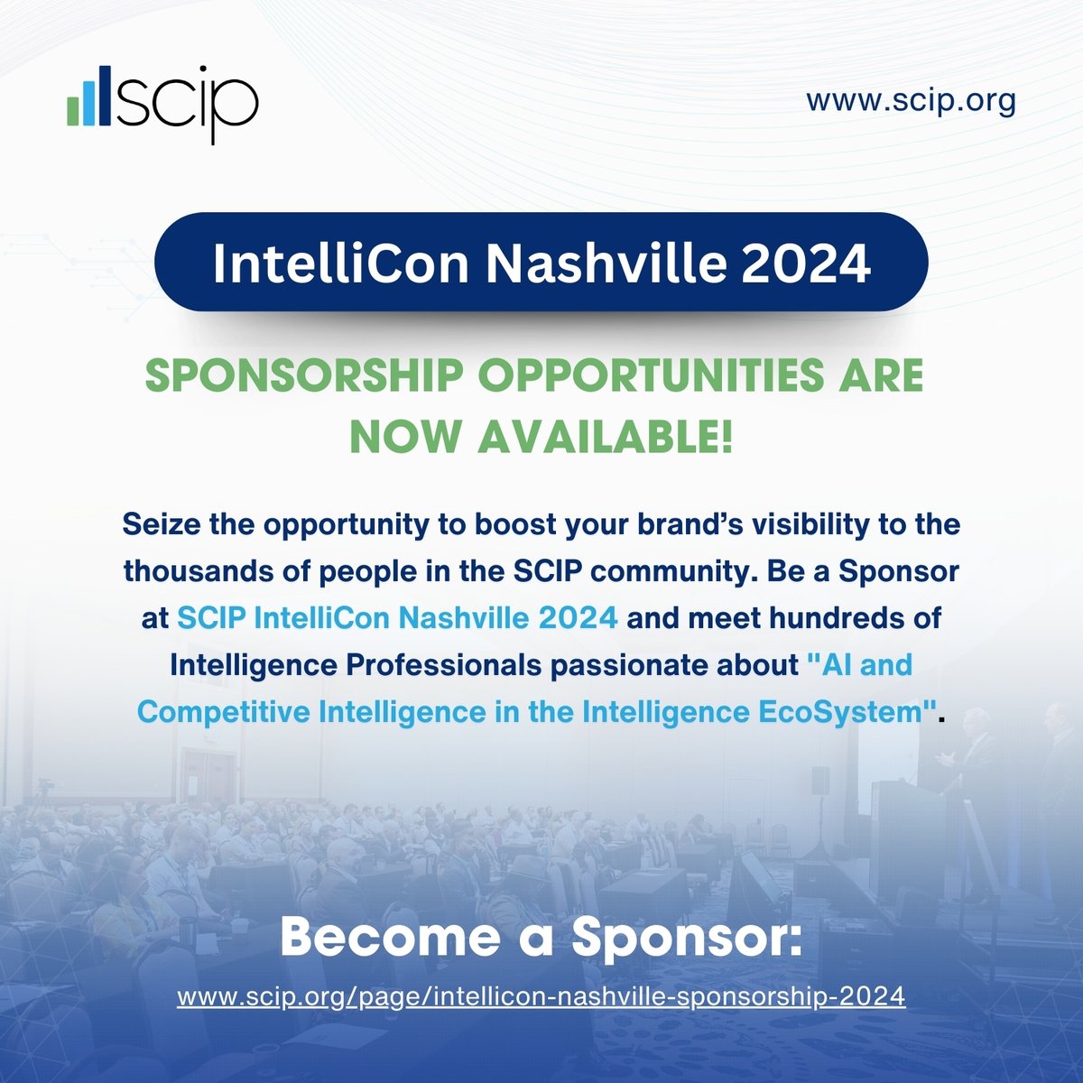 Frost_Sullivan's tweet image. Exciting Sponsorship Opportunities await at #IntelliCon Nashville 2024! Become a #sponsor and meet hundreds of #Intelligence Professionals passionate about "AI and Competitive Intelligence in the Intelligence EcoSystem".

hubs.la/Q02qXFY90

#AI #SCIP #CI