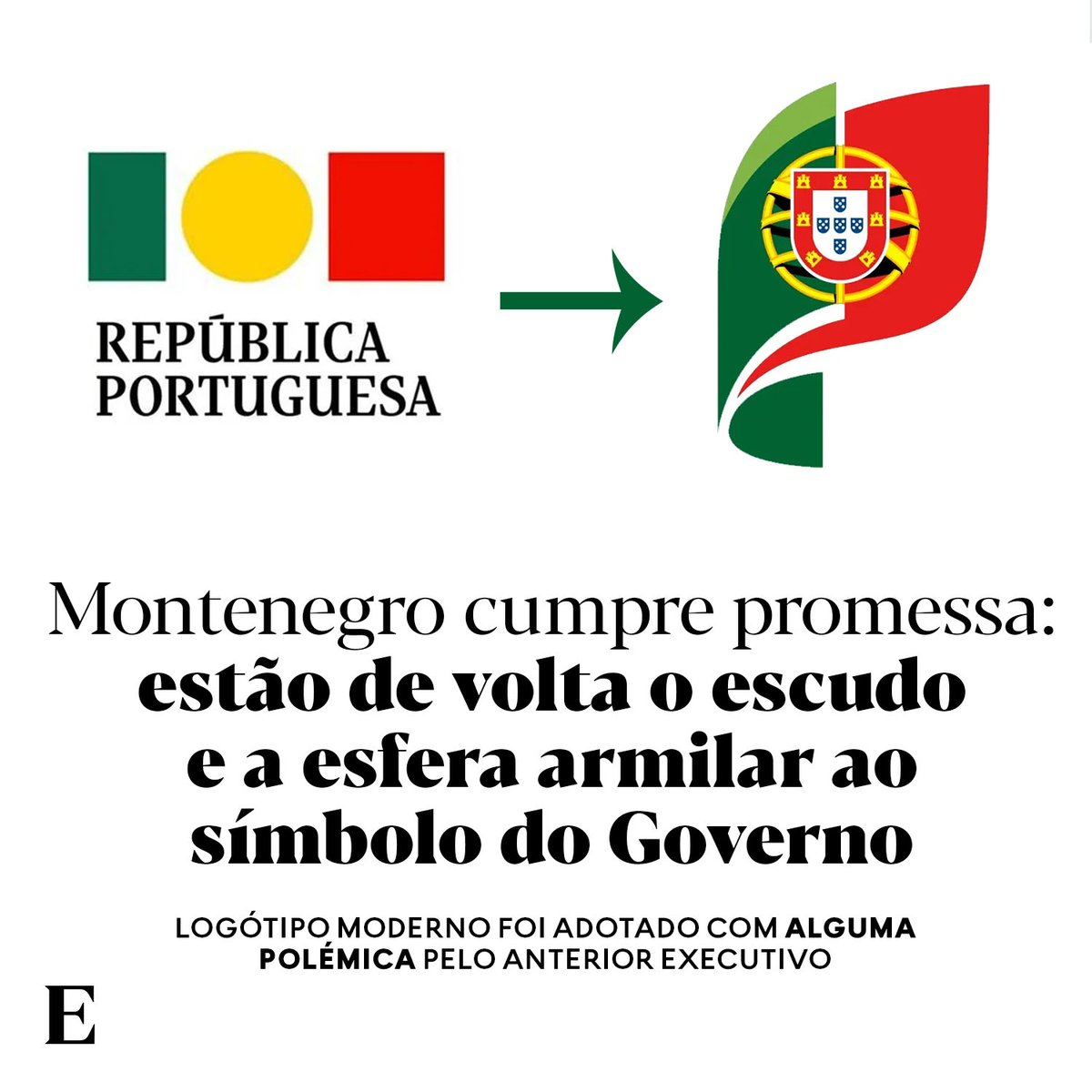 O novo Governo já recuperou o logótipo antigo, com o site a estar já disponível e a descartar o logótipo moderno adotado - com alguma polémica - pelo anterior executivo.

Acompanhe todas as atualizações, em direto: expresso.pt/politica/gover…