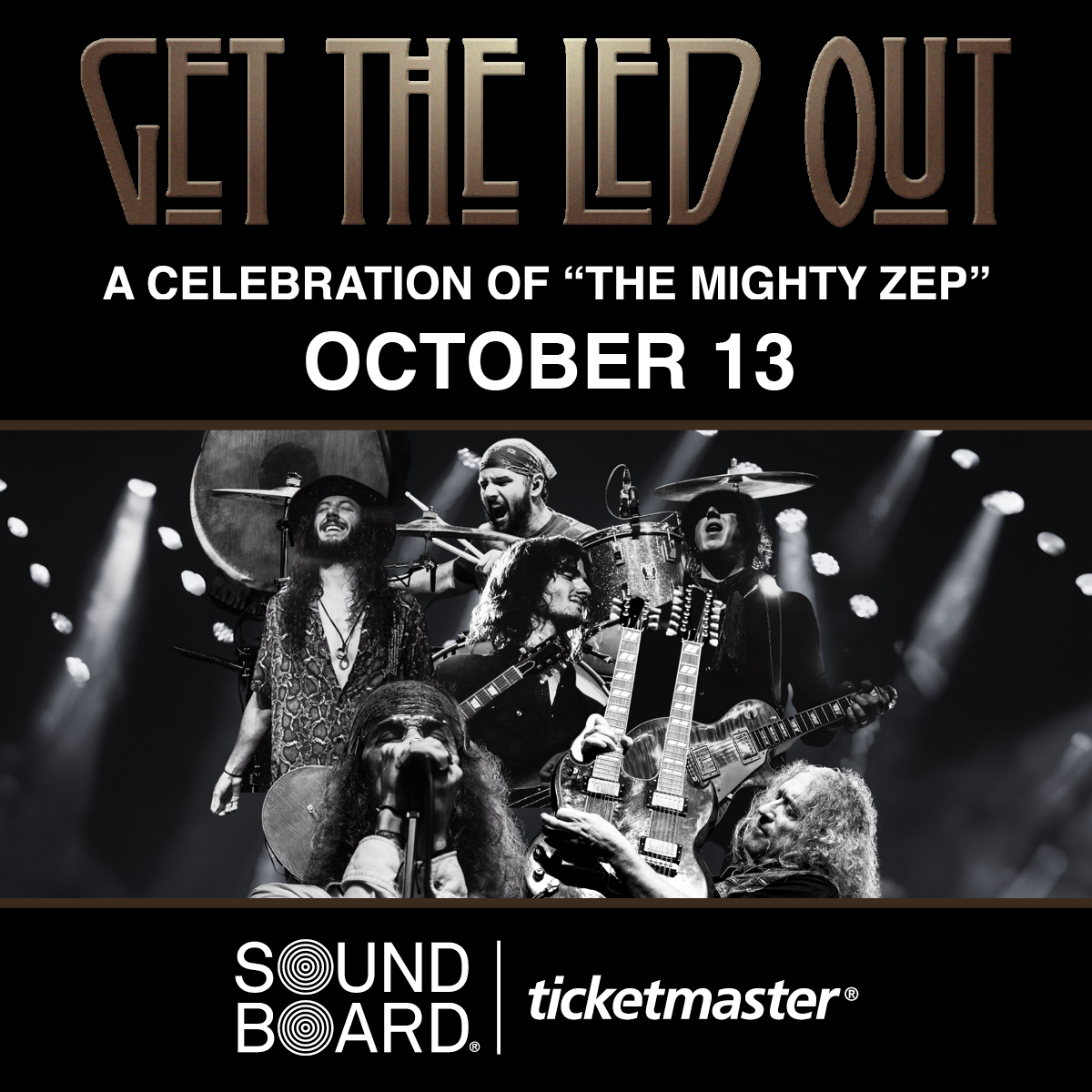 Don't miss the ultimate Led Zeppelin experience as Get The Led Out hits the Sound Board stage October 13. Grab your tickets now! 🎫👉 playm.cc/3SANuHr