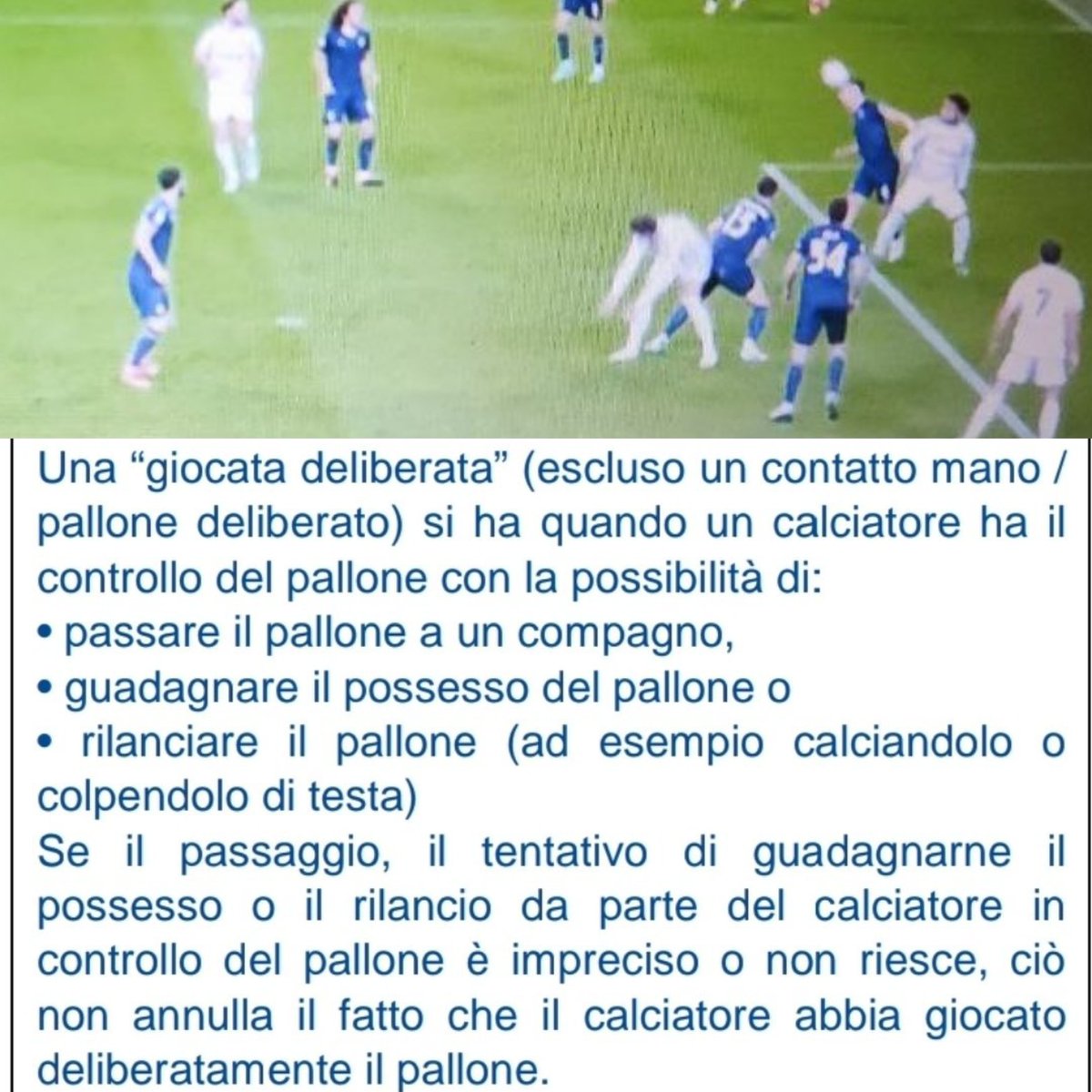 Patric "rilancia il pallone colpendolo di testa in modo deliberato".

E il VAR si conferma una pagliacciata invereconda.

#JuventusLazio