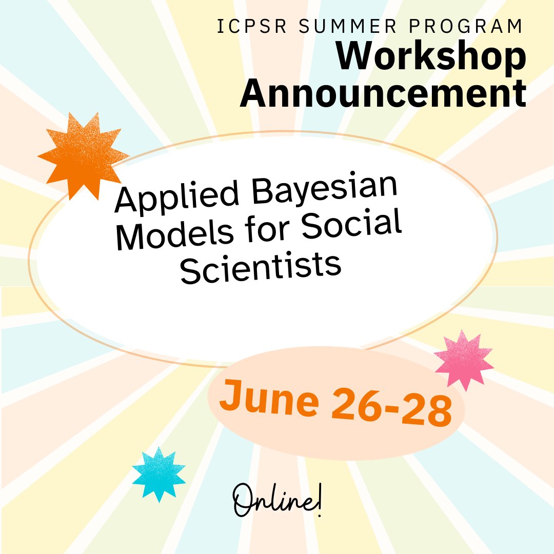 This workshop provides an applied introduction to Bayesian data analysis and inference, perfect for all your multilevel models, quantitative text analysis, or network analysis needs. Bring your own data to work on, if you'd like! myumi.ch/ZDkG2